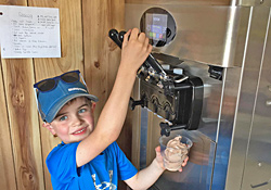 Soft serve ice cream at Char-Bo Campground